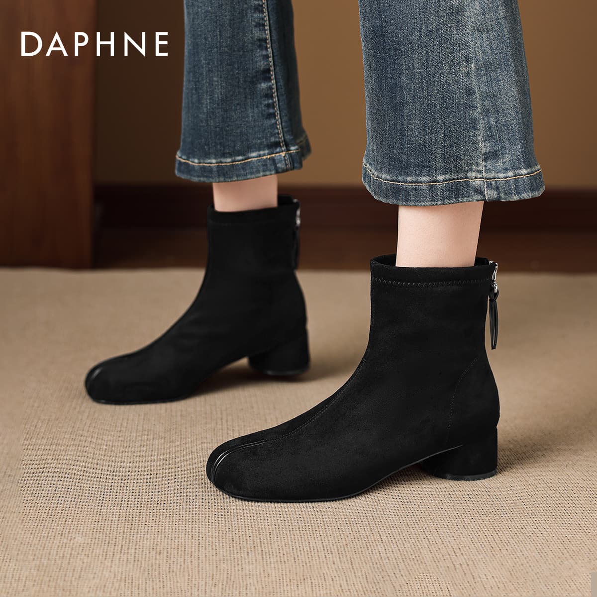 Сапоги DAPHNE Ботильоны Черный Женские - изображение 6
