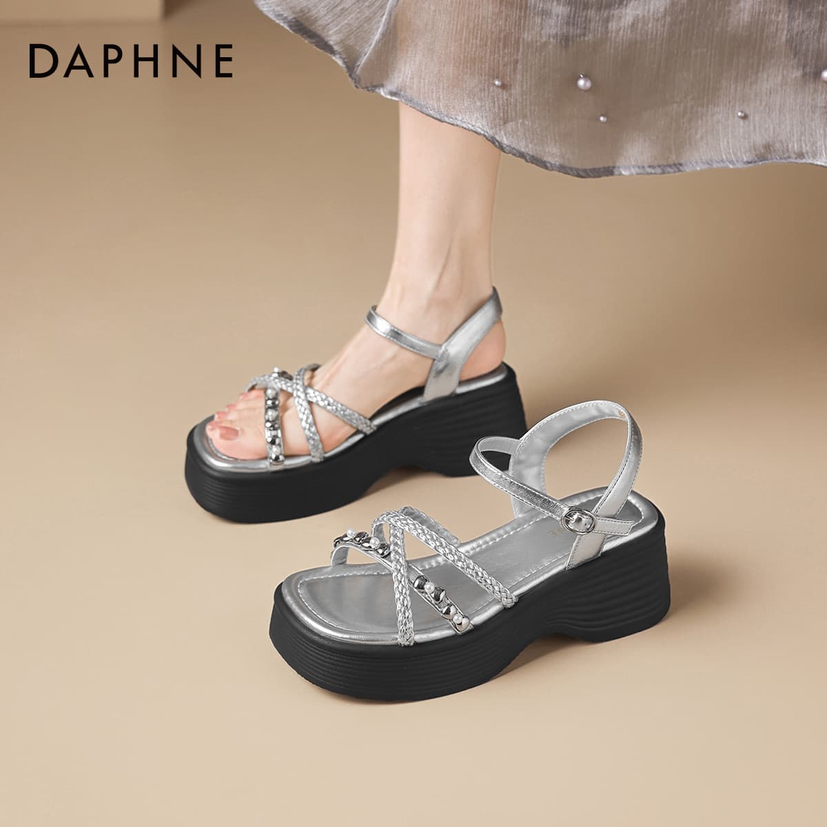 Шлёпанцы Daphne one Шнурованные Сандалии Женские - изображение 4