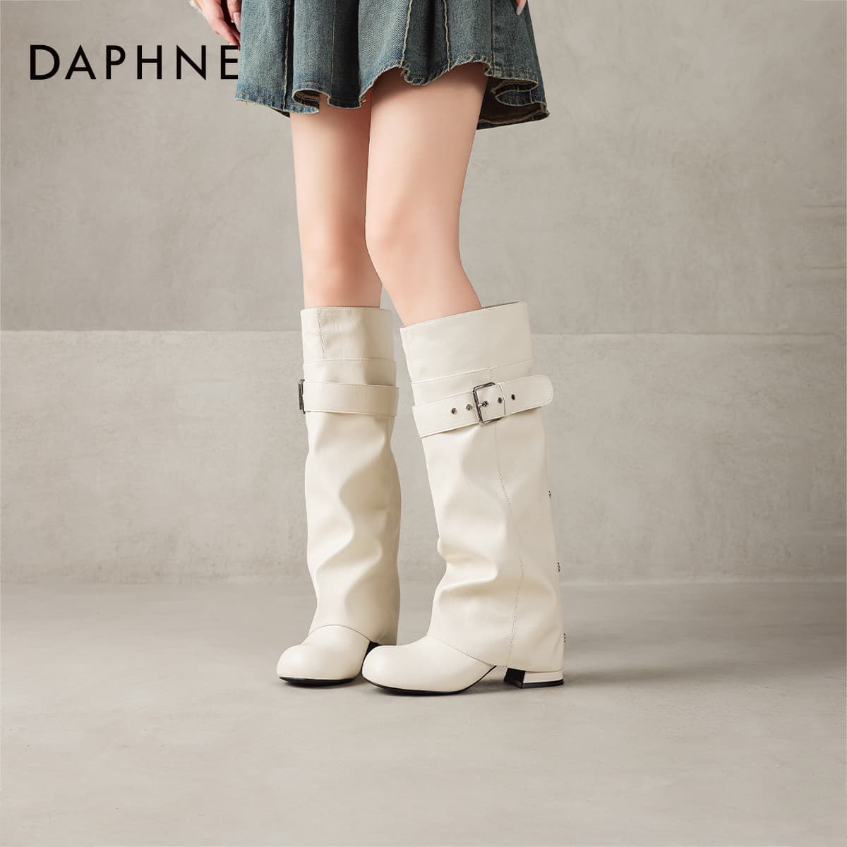 Ботинки DAPHNE Высокие сапоги до колена Женские - изображение 4