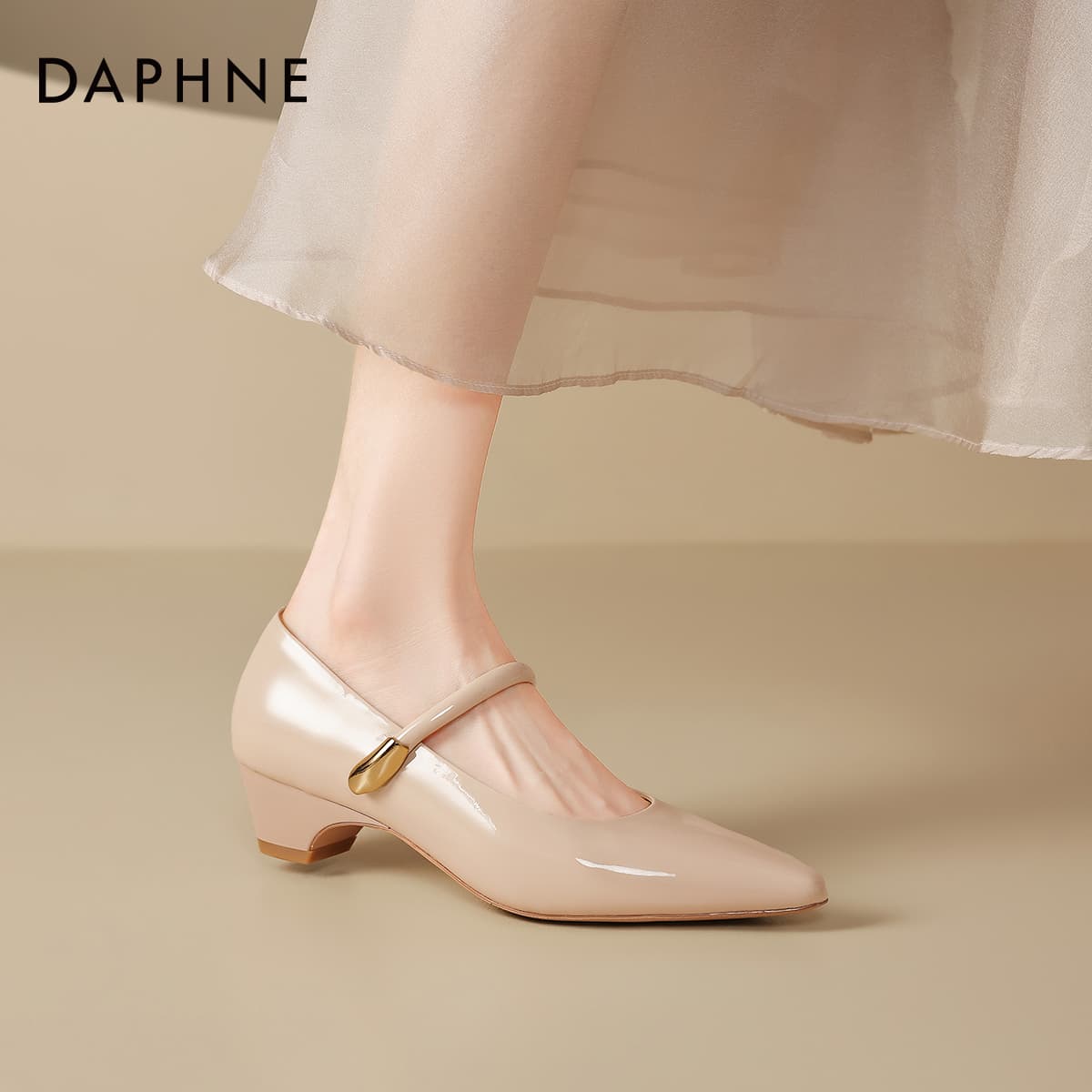 Туфли DAPHNE Высокие каблуки телесный цвет женские - изображение 6