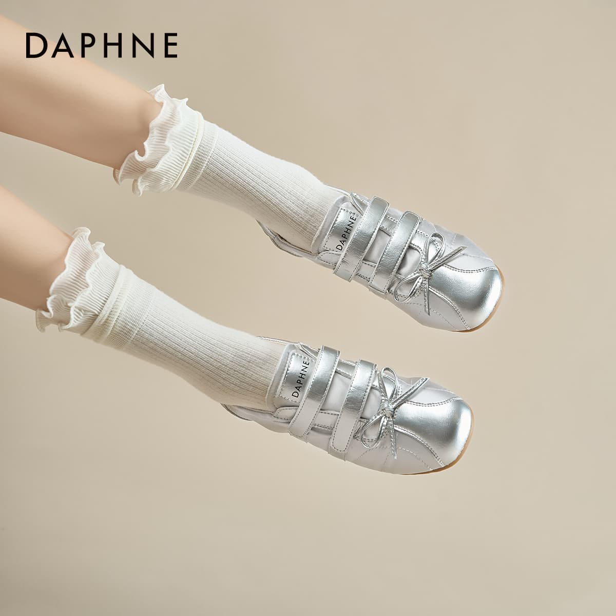 Кроссовки DAPHNE Текстиль Синтетическая кожа Устойчивая к истиранию Низкий топ Повседневная обувь Женская - изображение 3