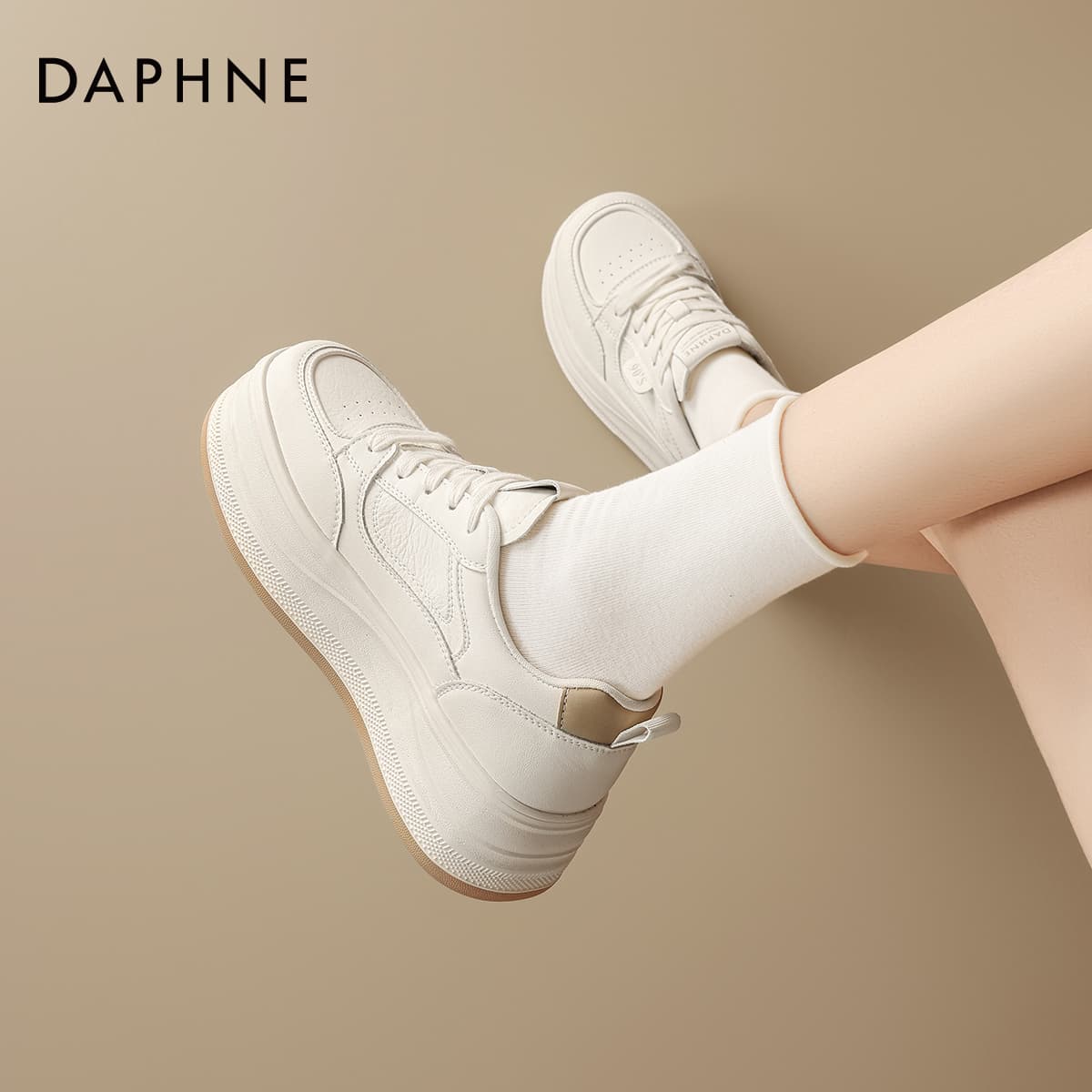 Кроссовки DAPHNE Кеды для скейтбординга Low Топ Бежево-абрикосовый Женские - изображение 6
