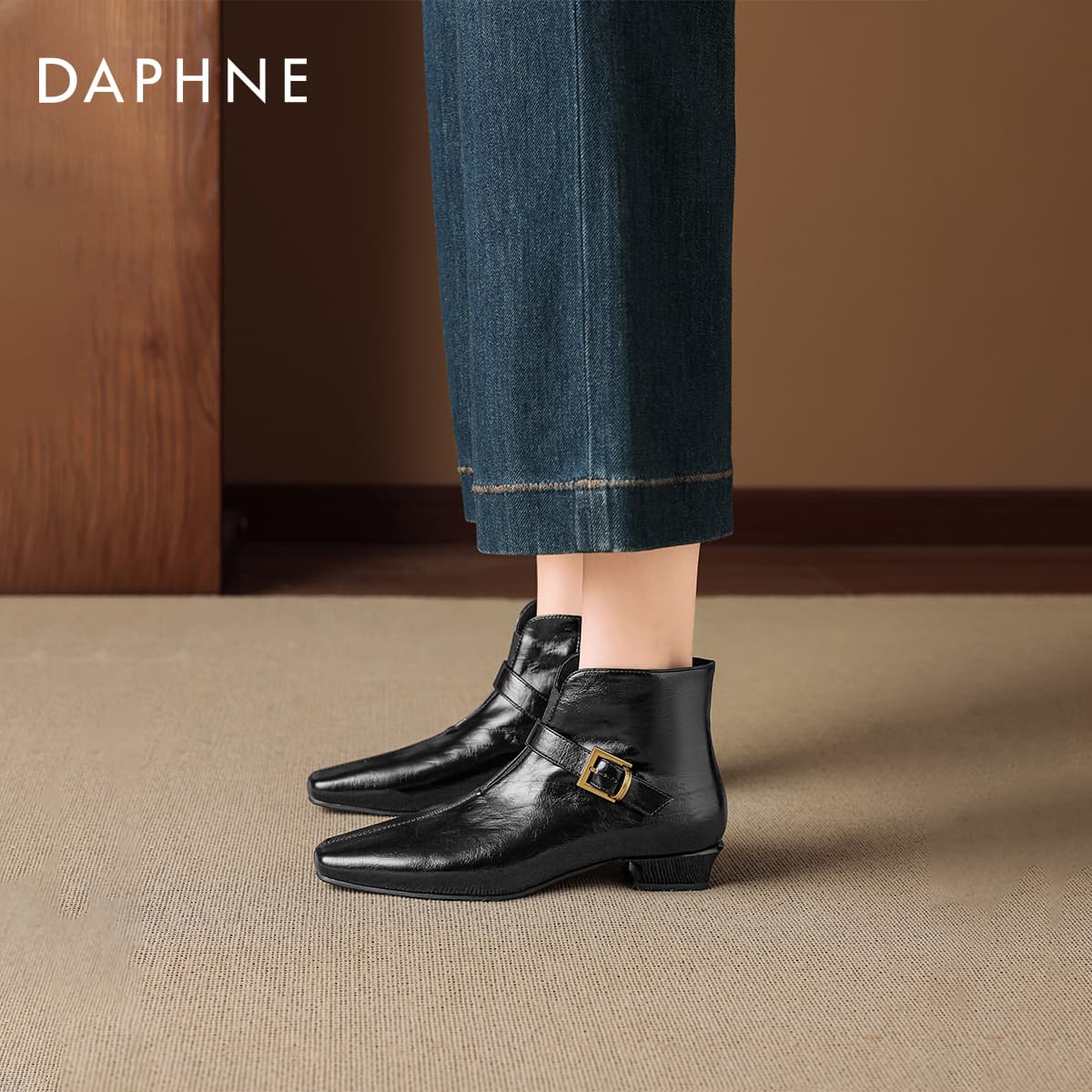 Сапоги DAPHNE Ботильоны Черный Женские - изображение 7