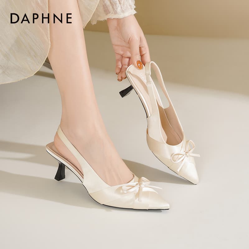 Туфли Daphne Ткань Высокие Каблуки Сандалии Женские - изображение 4
