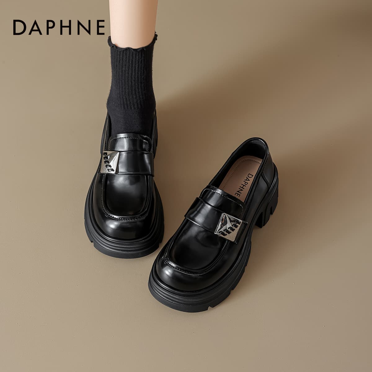 Лоферы DAPHNE Лоферы Low Топ Черный Женские - изображение 5
