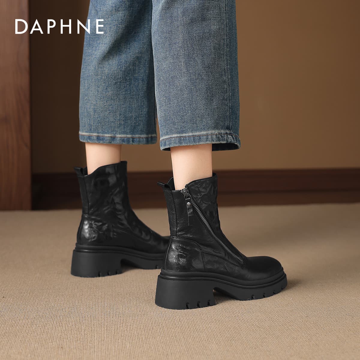 Сапоги DAPHNE Женские ботильоны из овчины - изображение 7