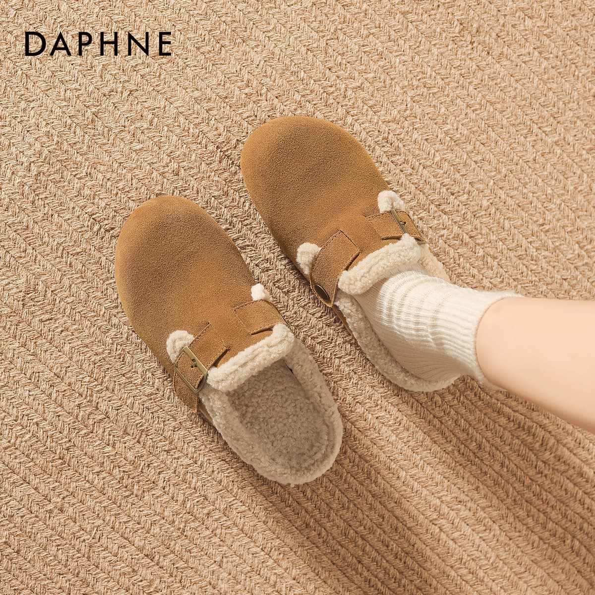 Ботинки зимние DAPHNE Мягкий и очаровательный утолщенный и с флисовой подкладкой термобелье с антискользящим дизайном короткое - изображение 3