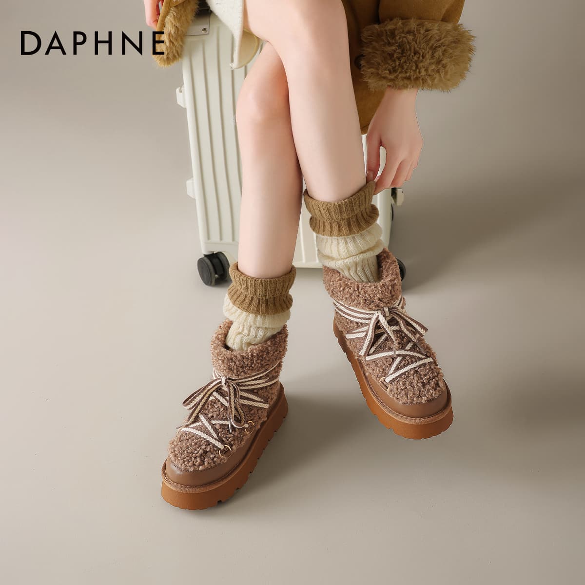 Ботинки зимние DAPHNE Фея Остров Комплект Cloud Collection Маленький Бедро Утолщенный и с флисовой подкладкой Термический 13 см - изображение 6