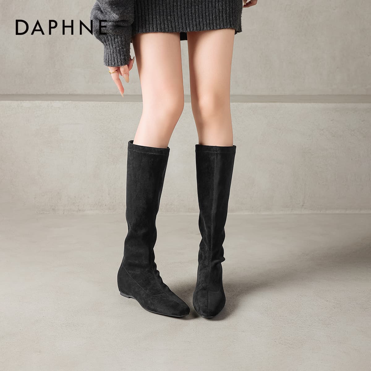 Ботинки DAPHNE Колено High Ботинки Женские - изображение 9