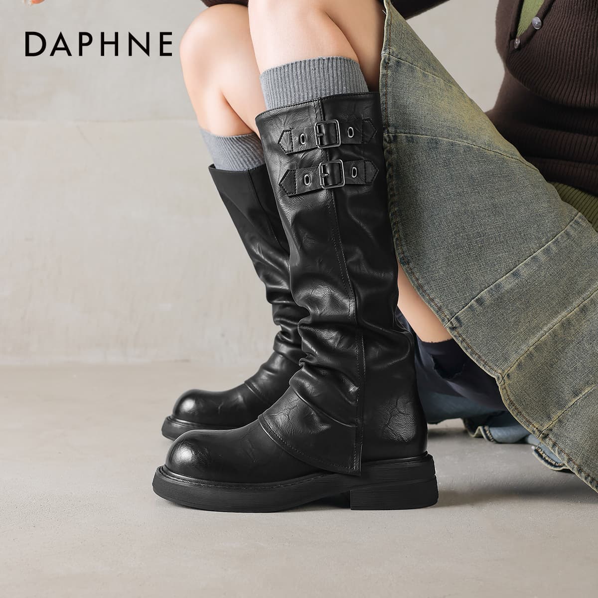 Ботинки DAPHNE Женские сапоги до колена - изображение 11
