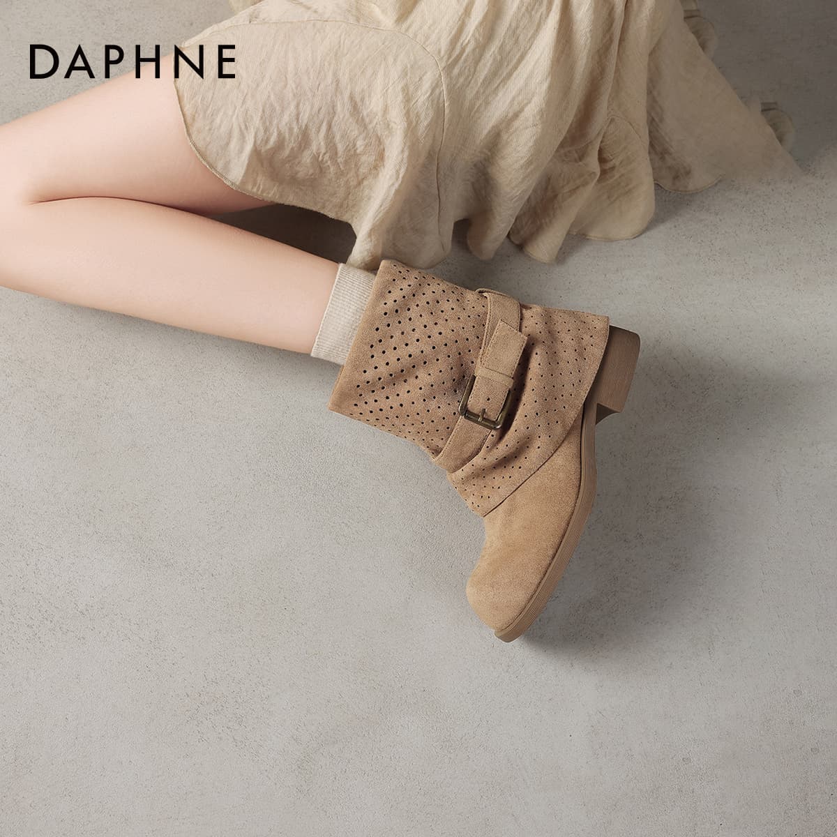 Сапоги DAPHNE Ботильоны High Топ Абрикос Женские - изображение 6