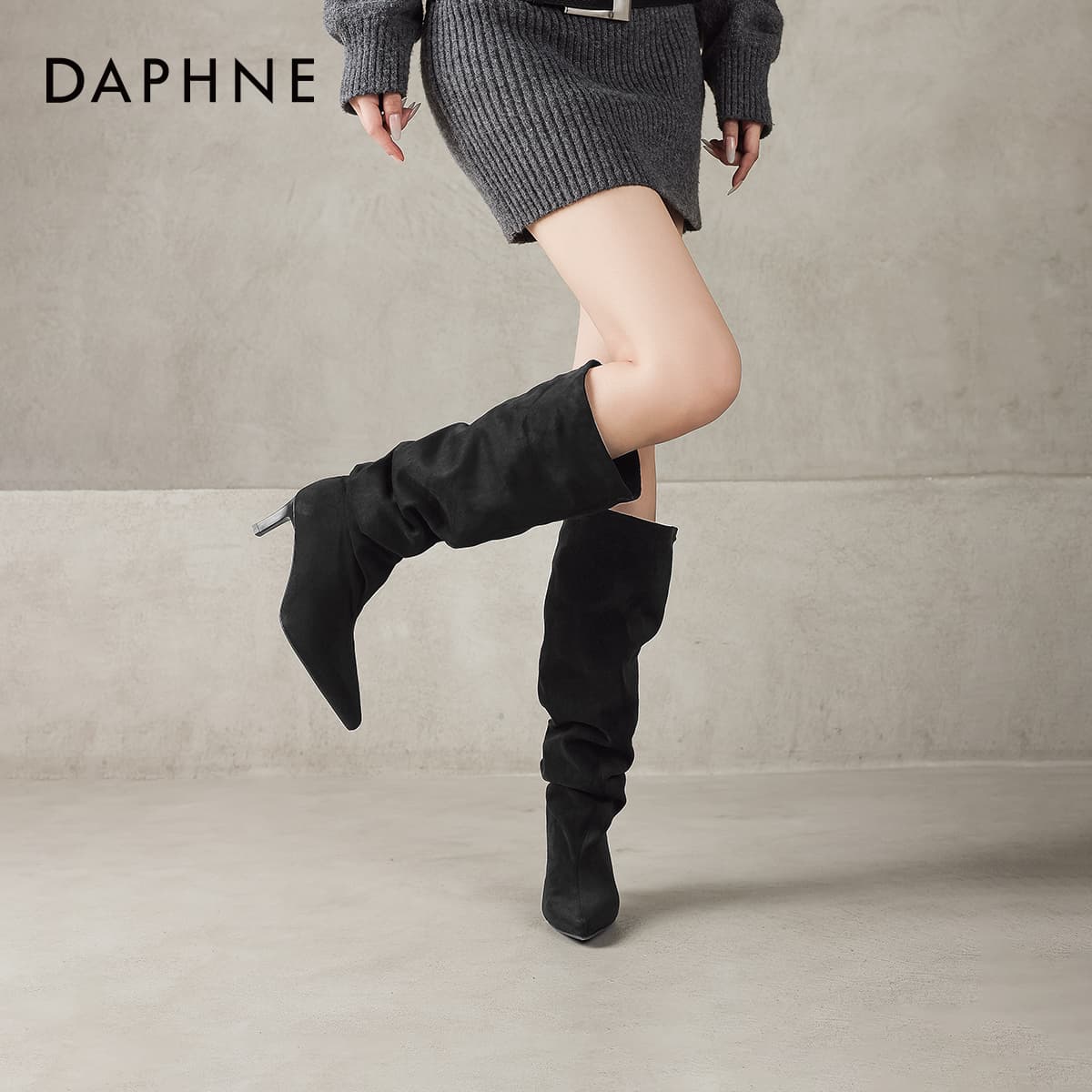 Ботинки DAPHNE Колено High Ботинки Женские - изображение 7