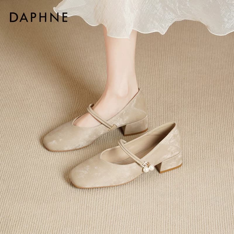 DAPHNE Mary Jane Shoes Шампань Абрикос Женские - изображение 4