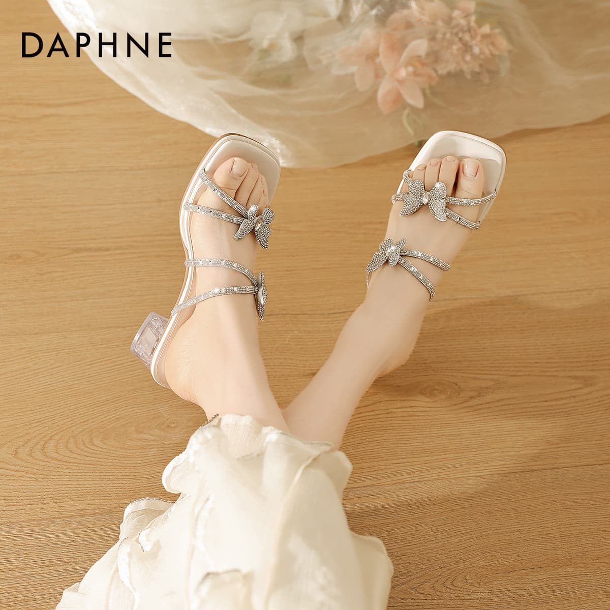 Шлёпанцы Daphne Синтетическая кожа Одиночные Шнуровые Сандалии Женские - изображение 6