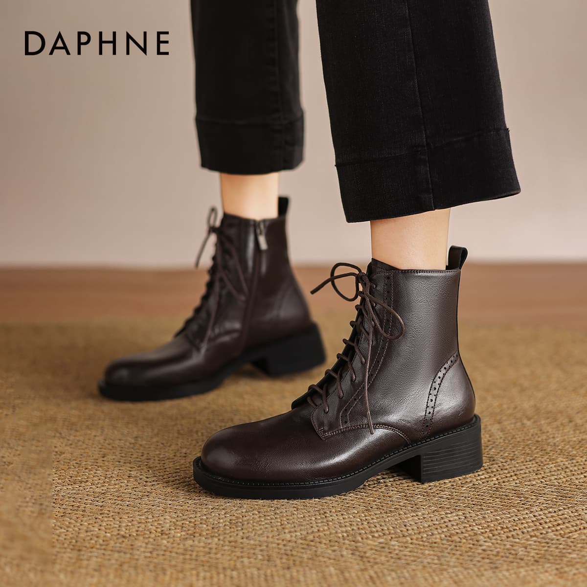 Ботинки DAPHNE Синтетическая кожа 12 см Армейские ботинки Женские - изображение 5