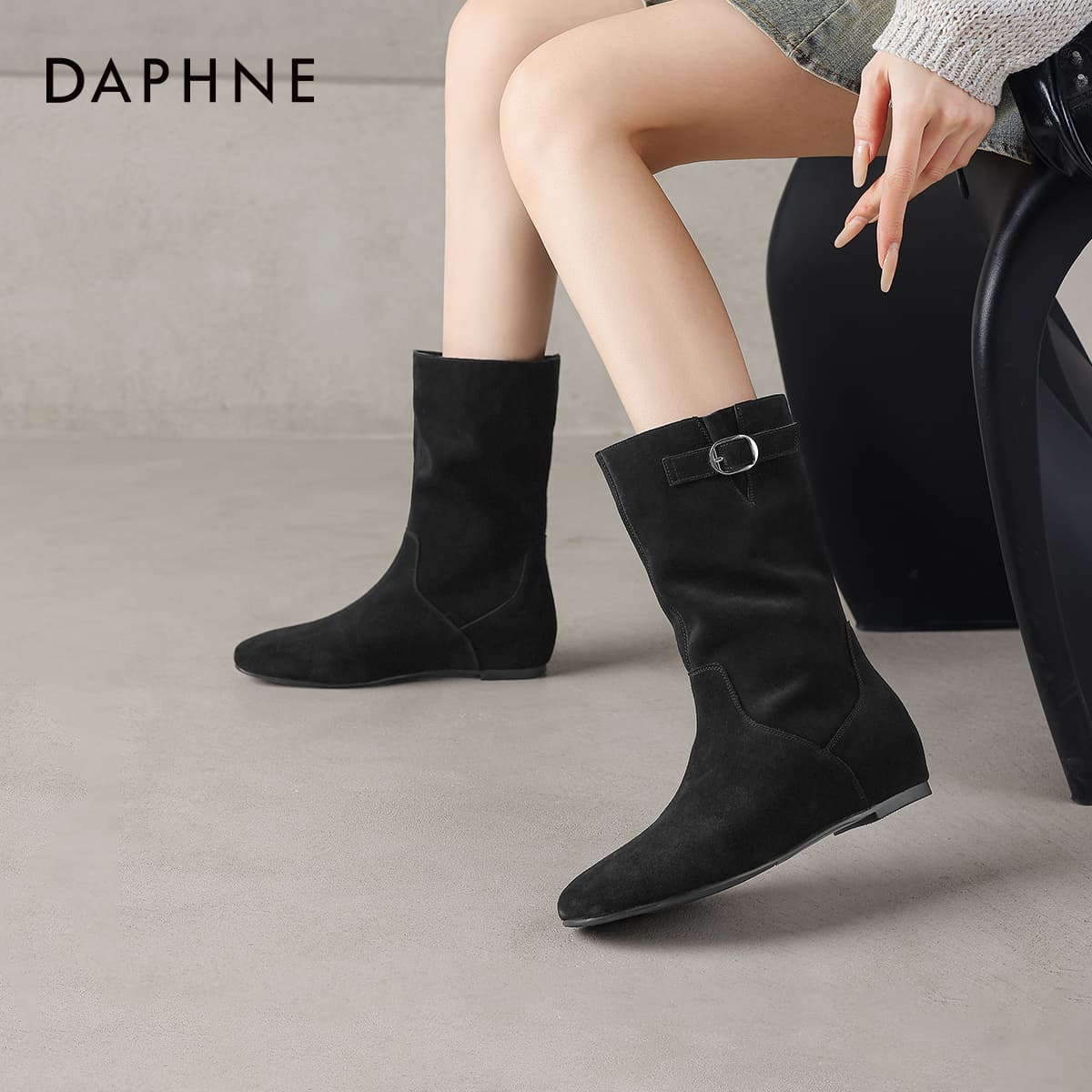 Сапоги DAPHNE Корова Спилок Женские Ботильоны - изображение 4