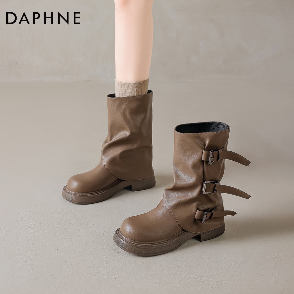Сапоги DAPHNE PU (полиуретан) синтетическая кожа ботильоны женские - изображение 5
