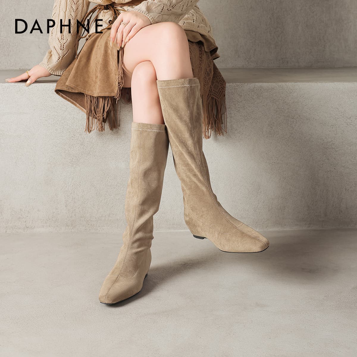 Ботинки DAPHNE Колено High Ботинки Женские - изображение 12