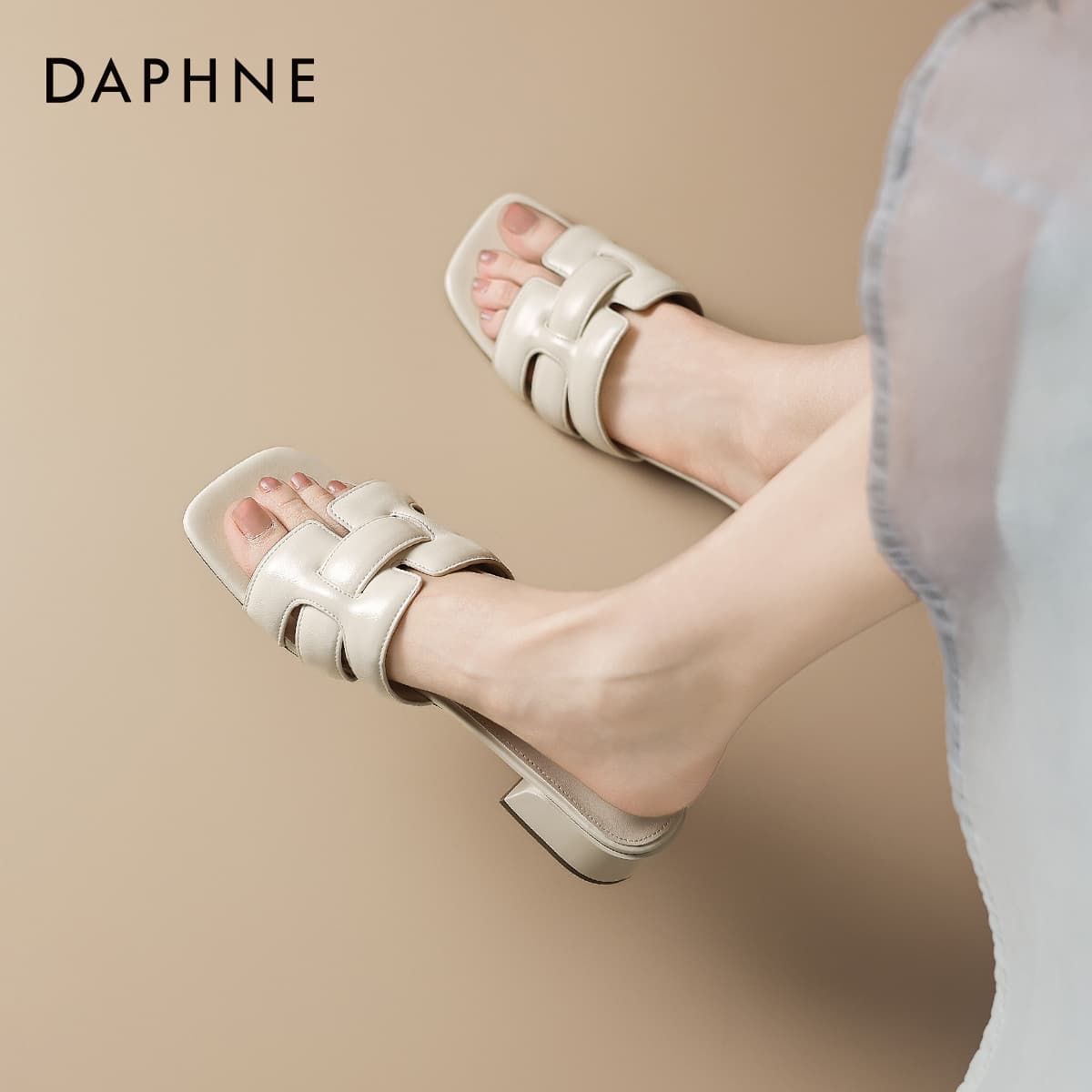 Шлёпанцы DAPHNE Синтетическая кожа Одиночные Шнуровые Сандалии Женские - изображение 6