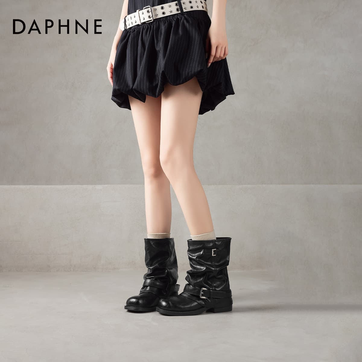 Сапоги DAPHNE Ботильоны Черный Женские - изображение 4