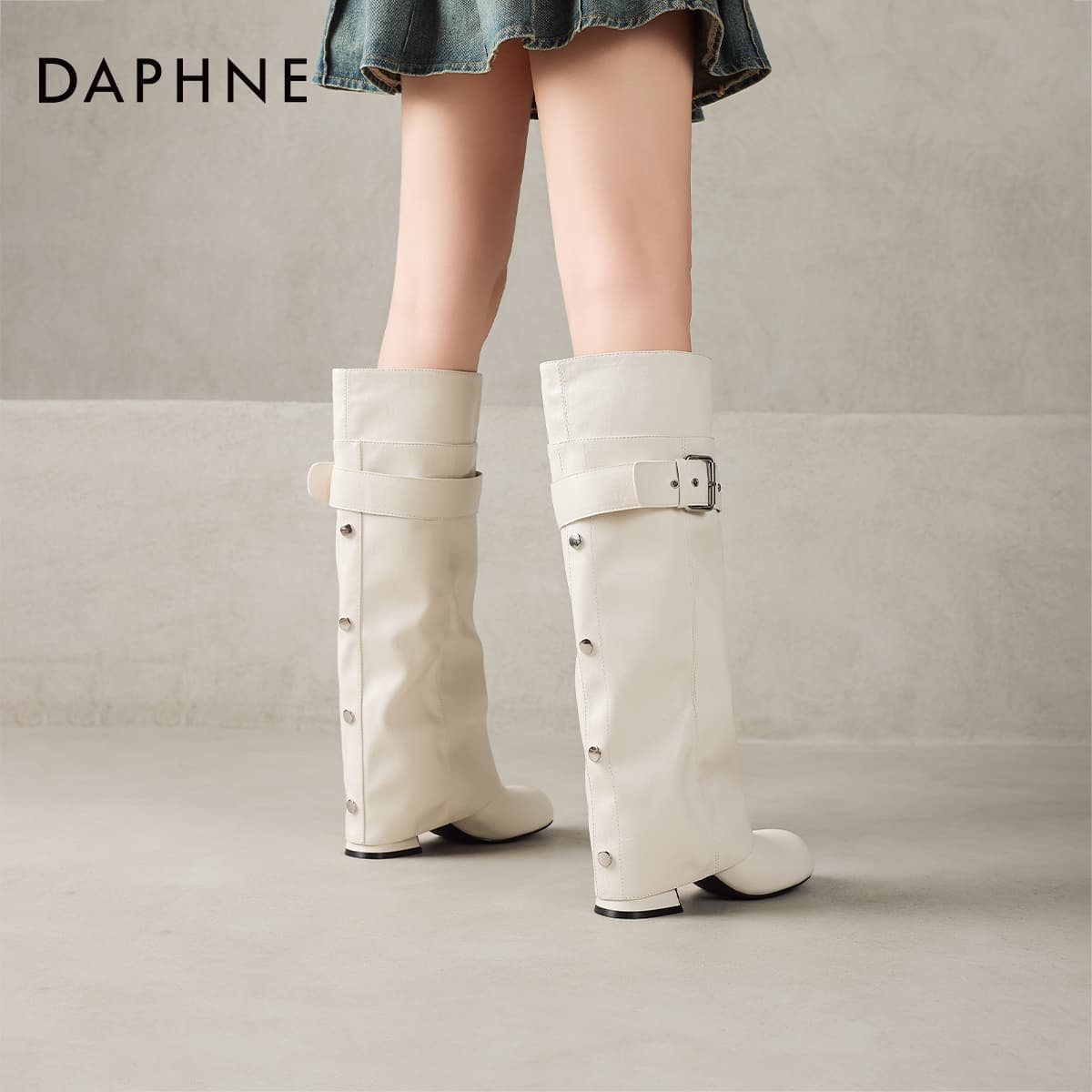 Ботинки DAPHNE Высокие сапоги до колена Женские - изображение 5