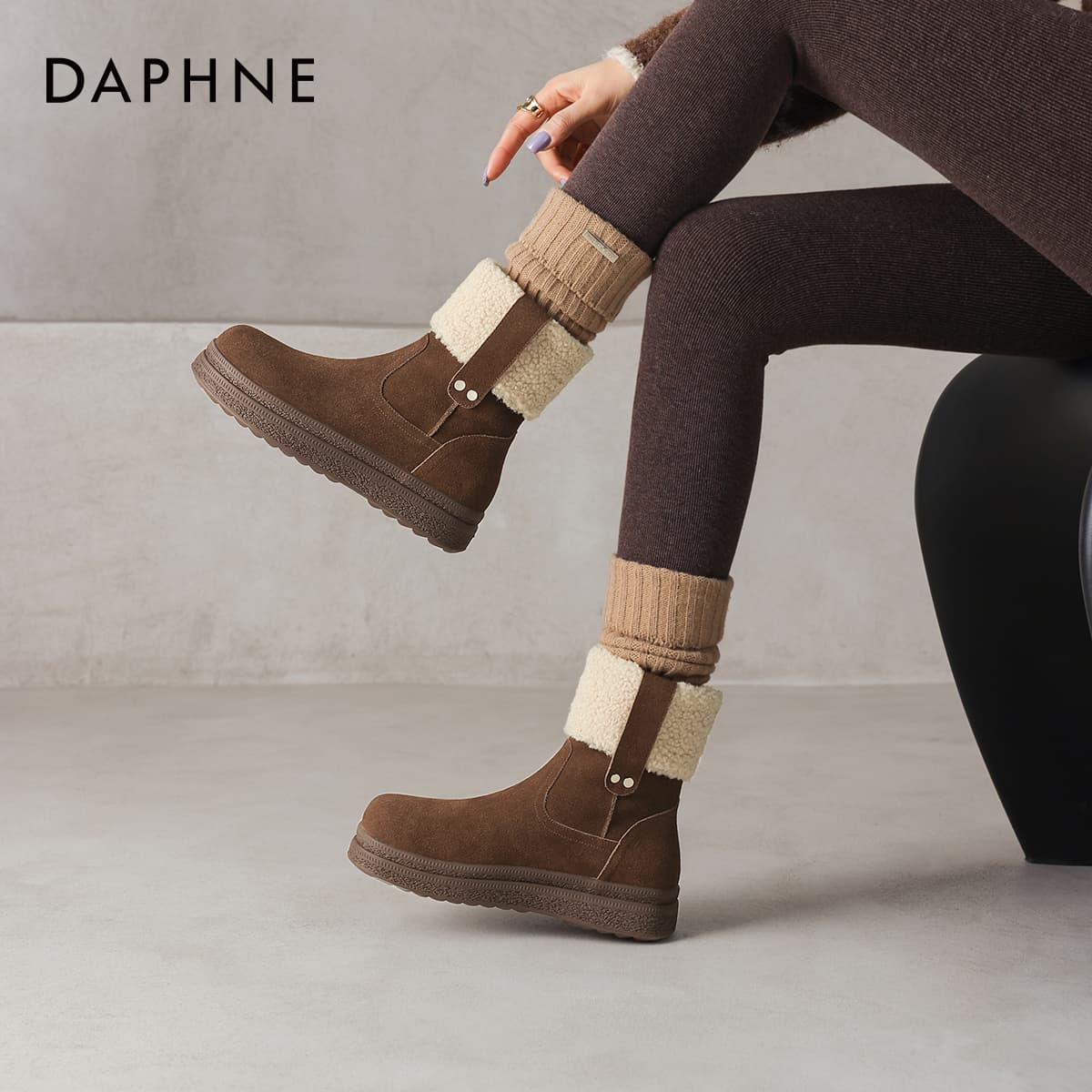 Ботинки зимние Daphne Спилок коровья 15 см Сноубутсы Женские - изображение 5