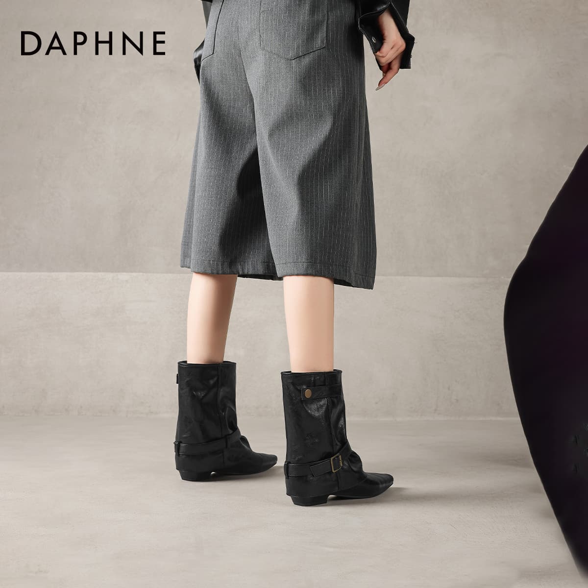 Сапоги DAPHNE Ботильоны Черный Женские - изображение 5