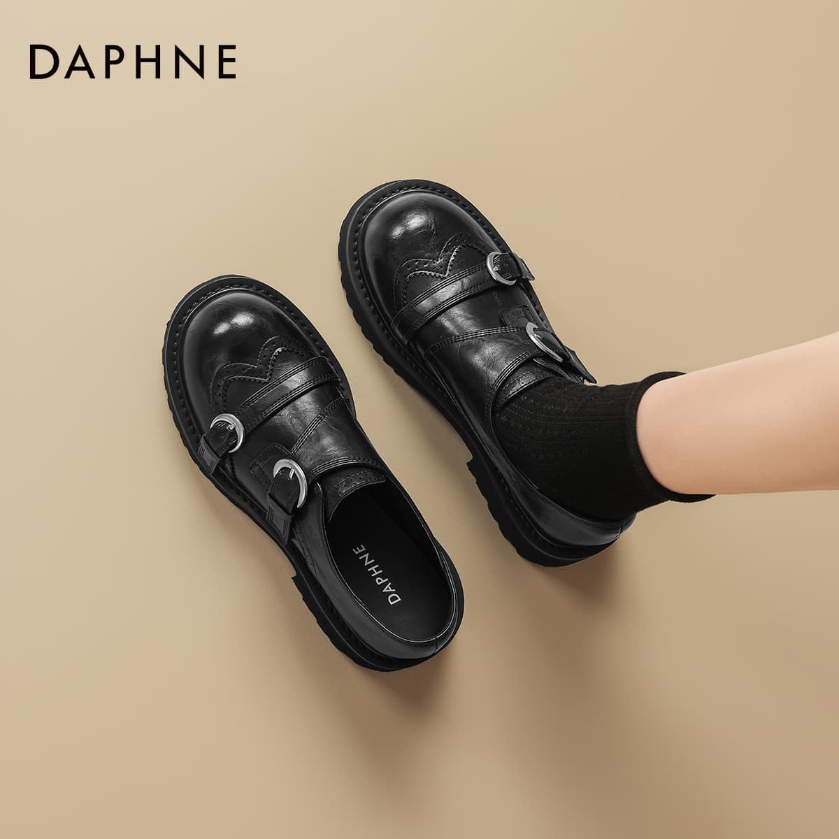 Лоферы DAPHNE Лоферы Low Топ Черный Женские - изображение 7