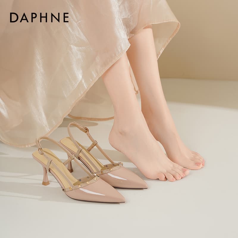 Туфли DAPHNE Высокие каблуки цвет nude женские - изображение 5