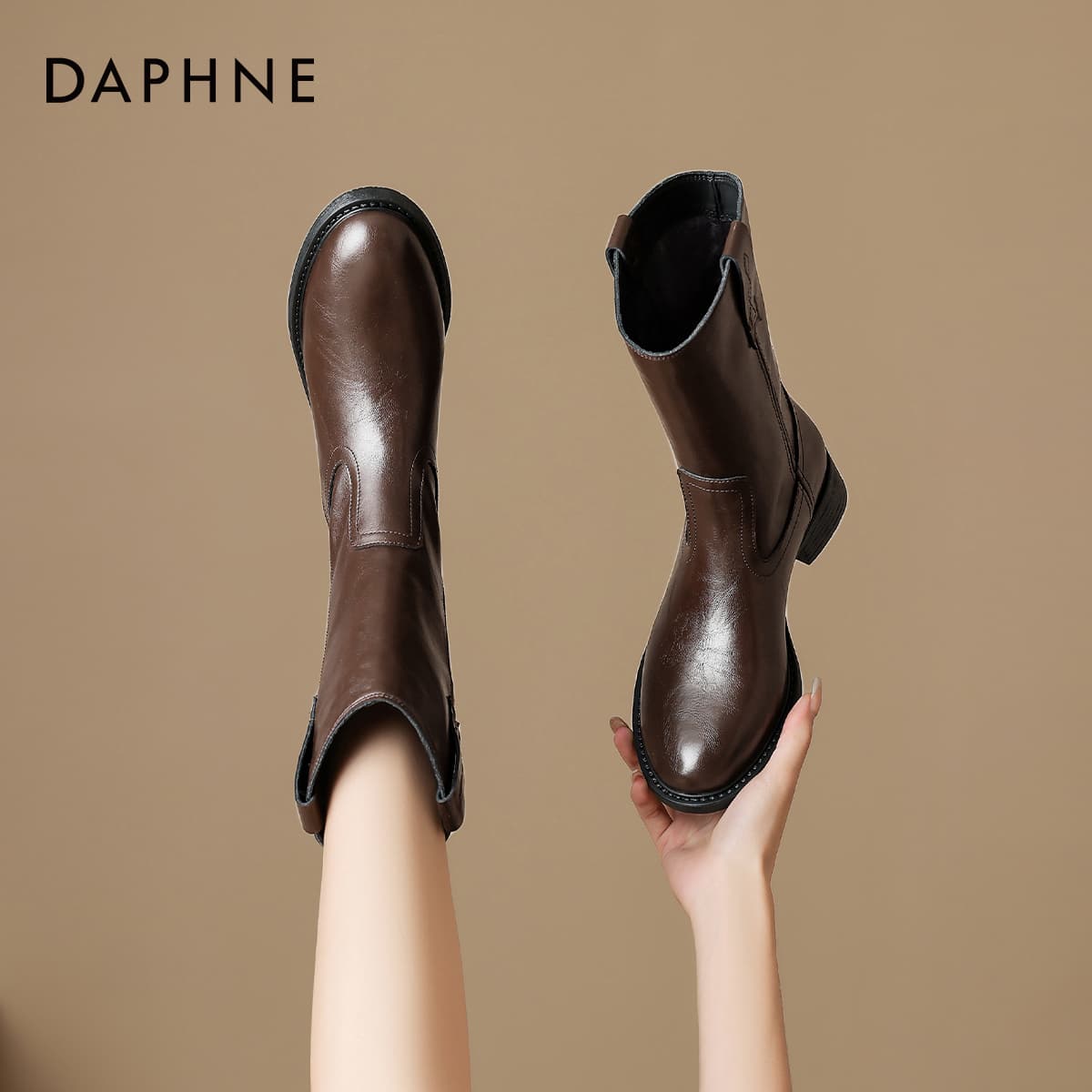 Сапоги DAPHNE Корова Спилок Женские Ботильоны - изображение 3