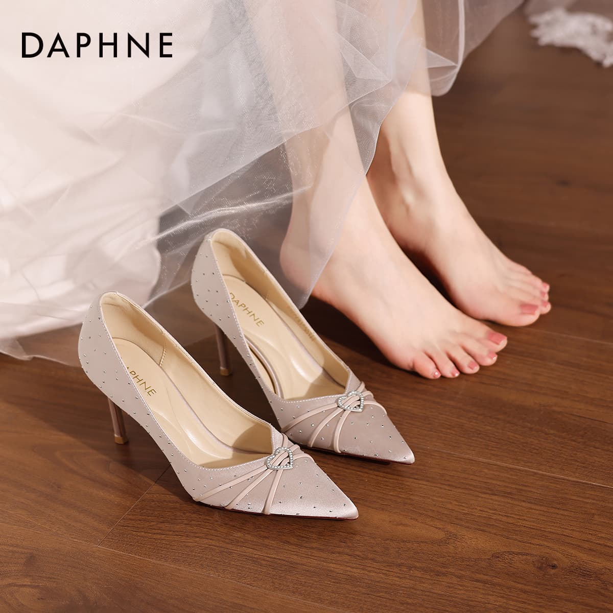 Туфли DAPHNE Высокие каблуки Розовые Женские - изображение 4