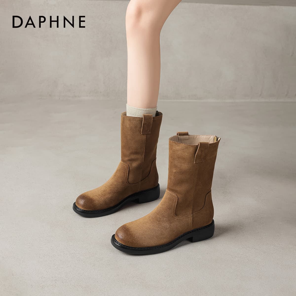 Сапоги DAPHNE Ботильоны Коричневый Женские - изображение 5