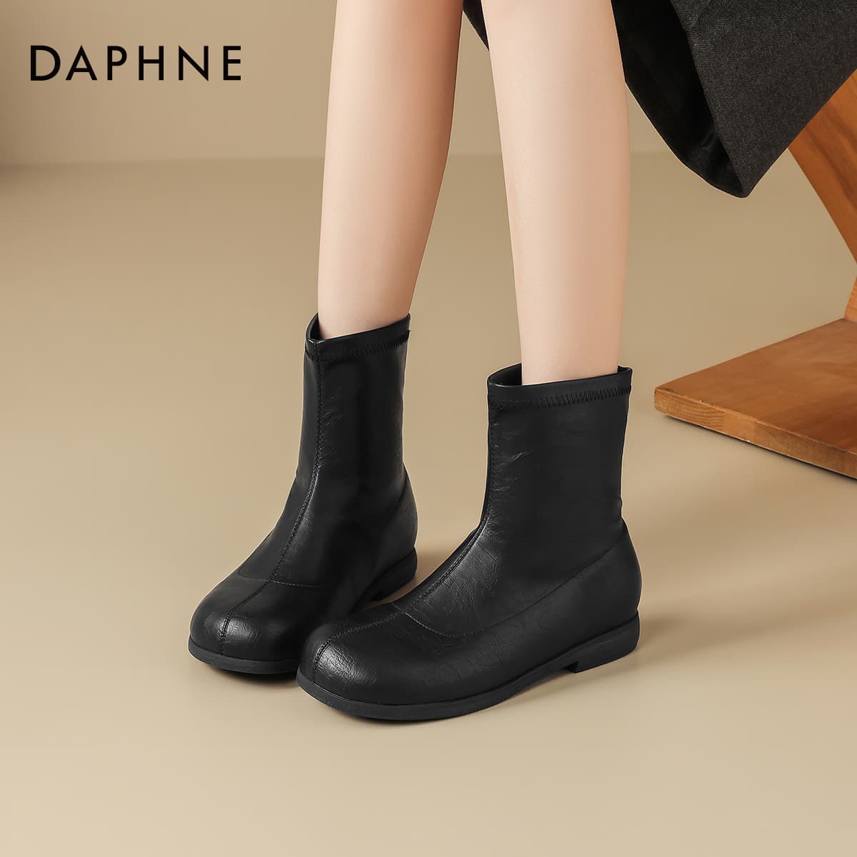 Сапоги DAPHNE Ботильоны Черный Женские - изображение 4