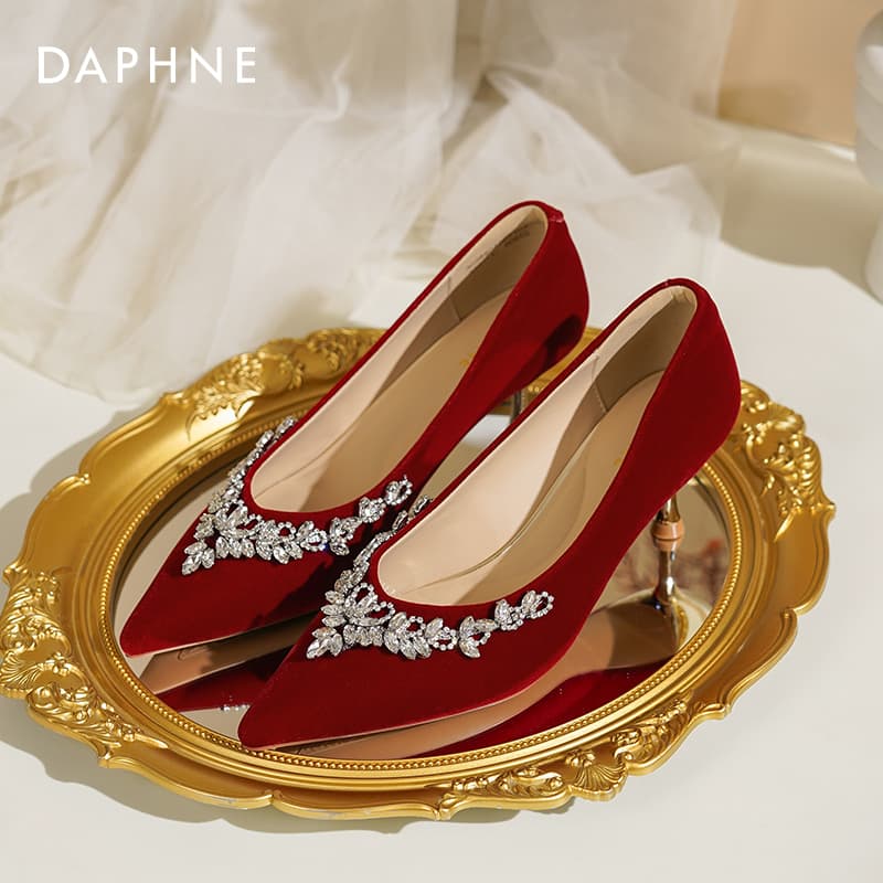 Туфли DAPHNE Высокие каблуки Low Топ Женские - изображение 8