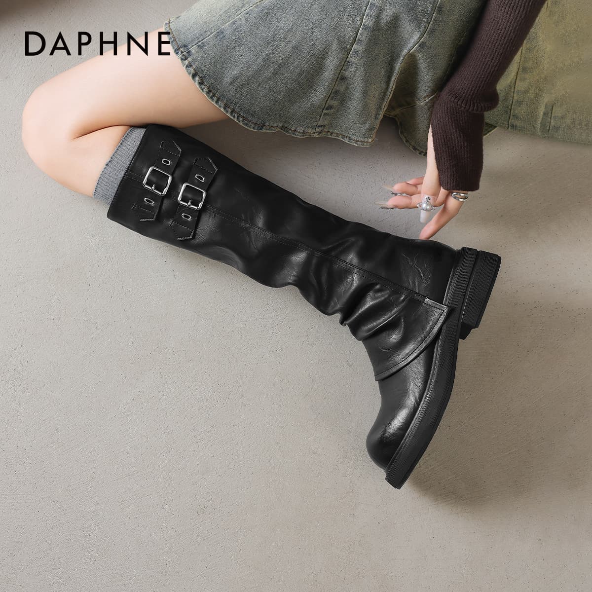 Ботинки DAPHNE Женские сапоги до колена - изображение 14