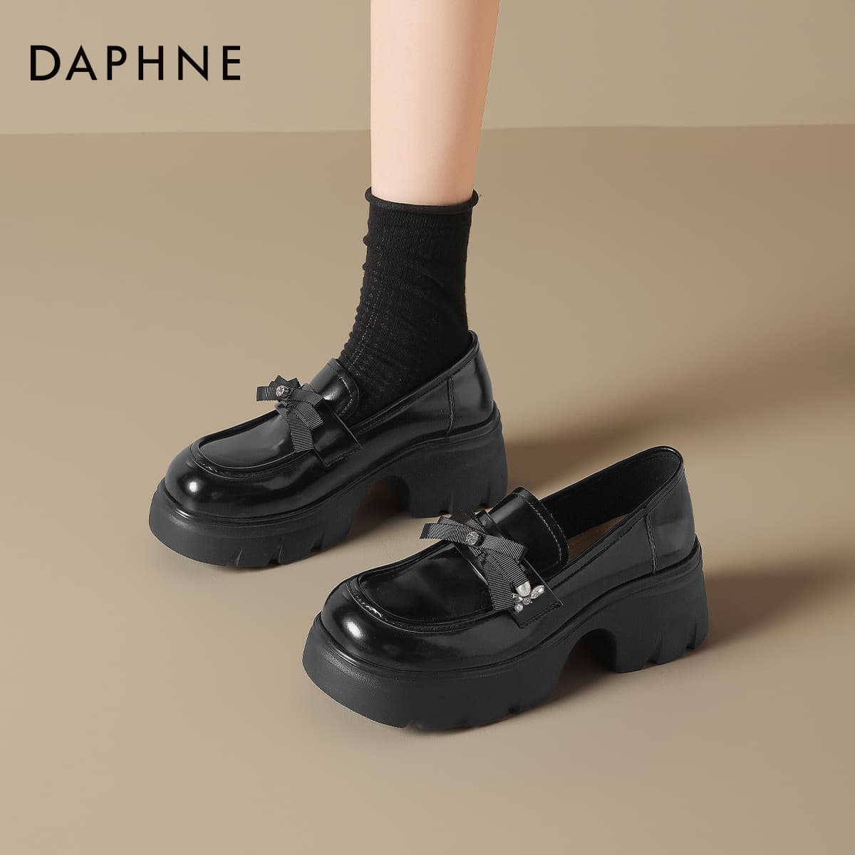 Лоферы DAPHNE Лоферы Лоу-топы Черный Женские - изображение 4