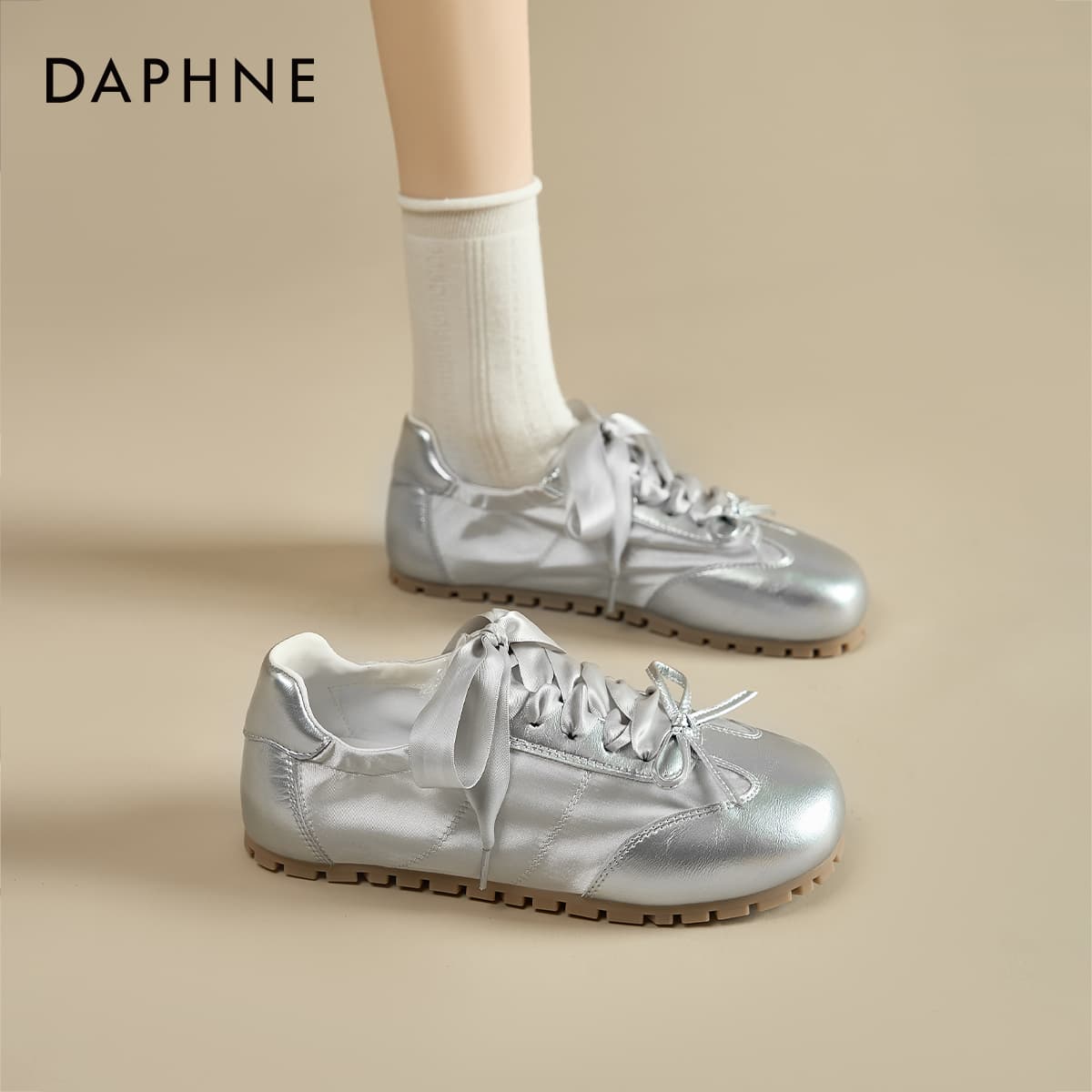 Кроссовки DAPHNE PU (полиуретан) Текстиль Синтетическая кожа Устойчивая к истиранию Низкий топ Повседневная обувь Женская - изображение 5