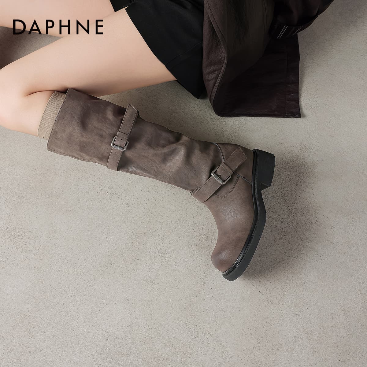 Сапоги DAPHNE Ботильоны Коричневый Женские - изображение 7