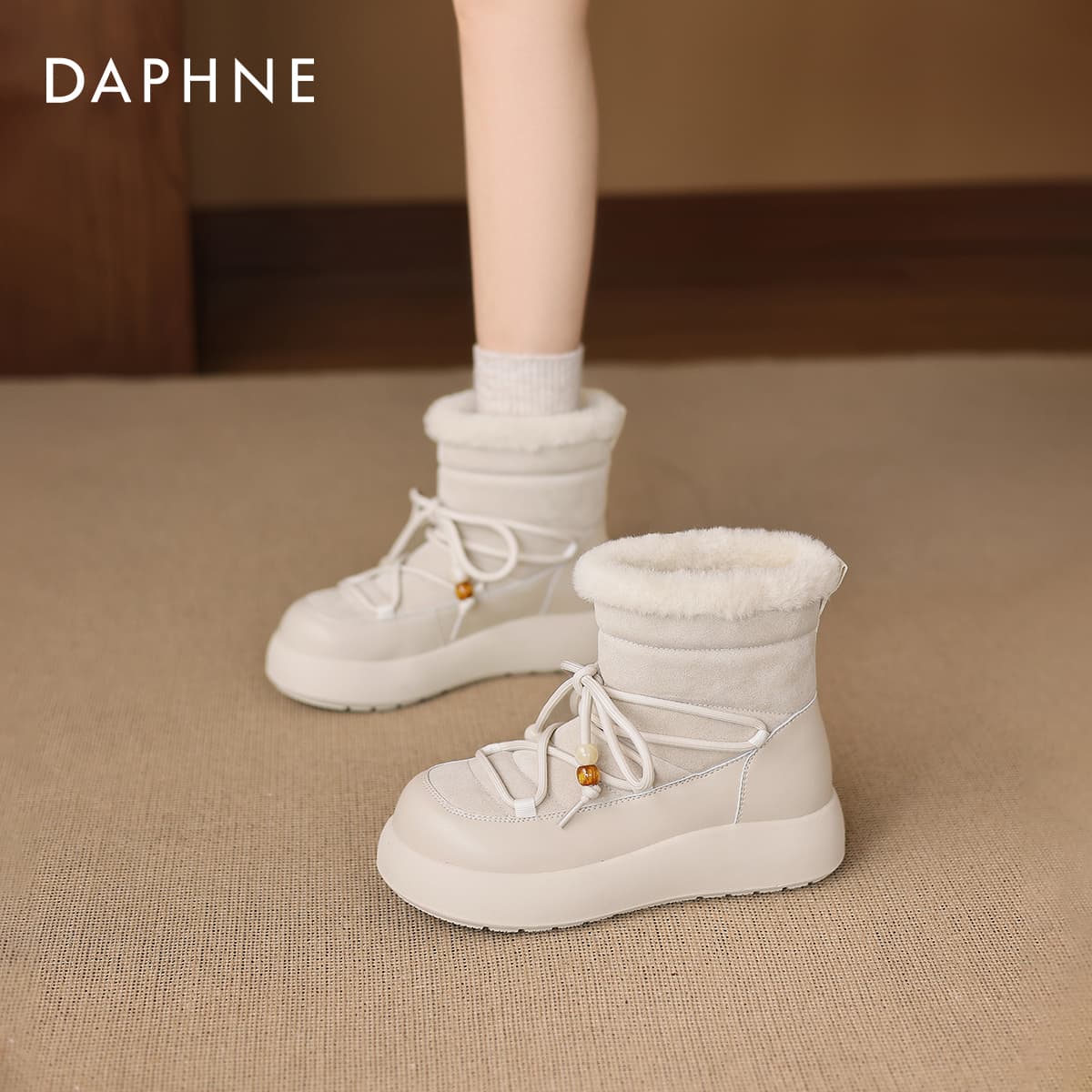 Ботинки зимние DAPHNE Синтетическая кожа текстиль - изображение 7
