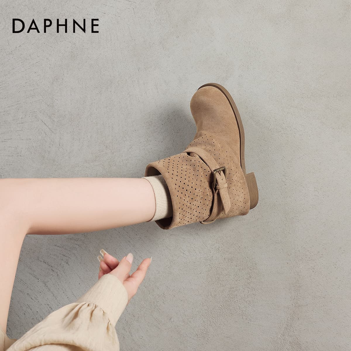 Сапоги DAPHNE Ботильоны High Топ Абрикос Женские - изображение 5