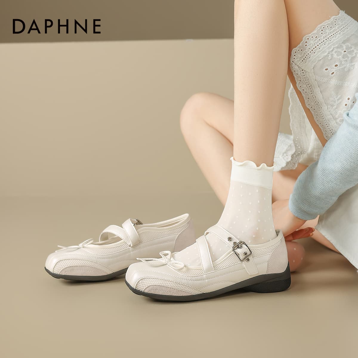 Кроссовки DAPHNE Синтетическая кожа текстиль Низкий топ Повседневная обувь Женская - изображение 7