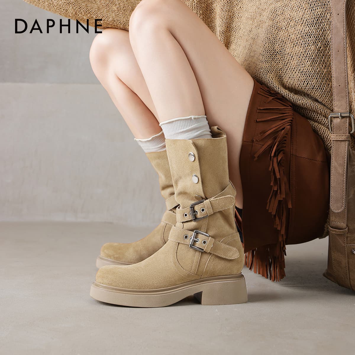 Ботинки DAPHNE Женские сапоги до колена - изображение 11