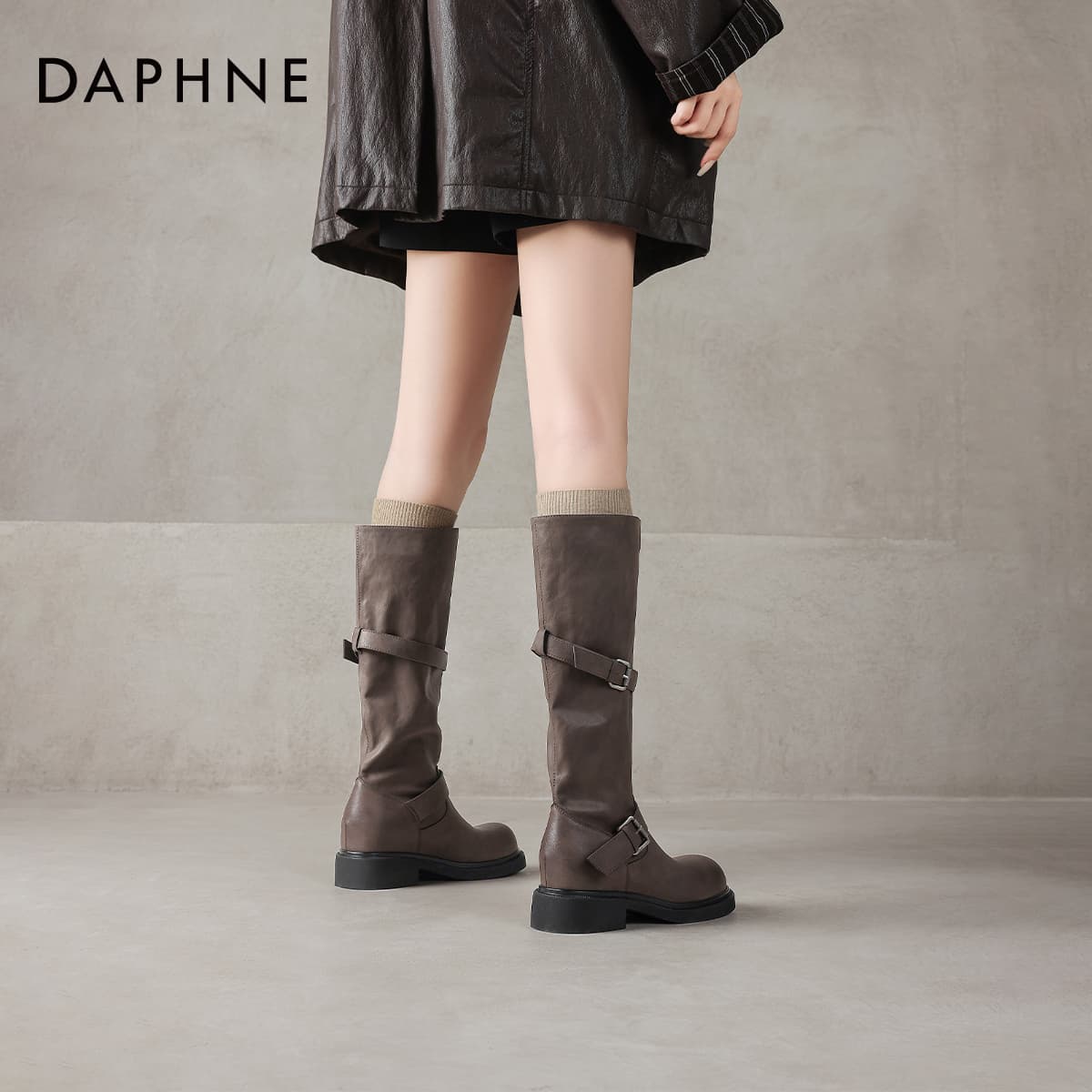 Сапоги DAPHNE Ботильоны Коричневый Женские - изображение 5