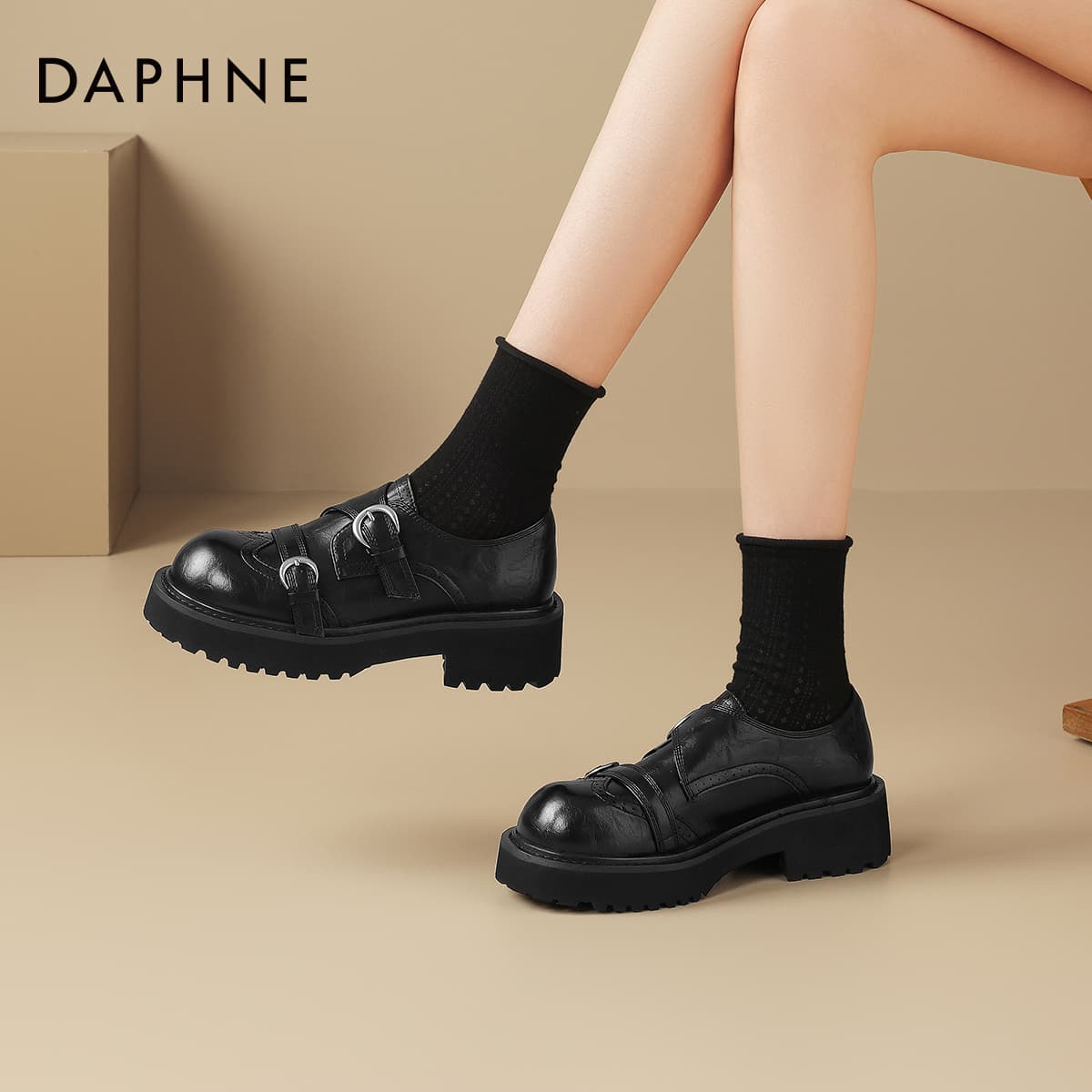 Лоферы DAPHNE Лоферы Low Топ Черный Женские - изображение 4