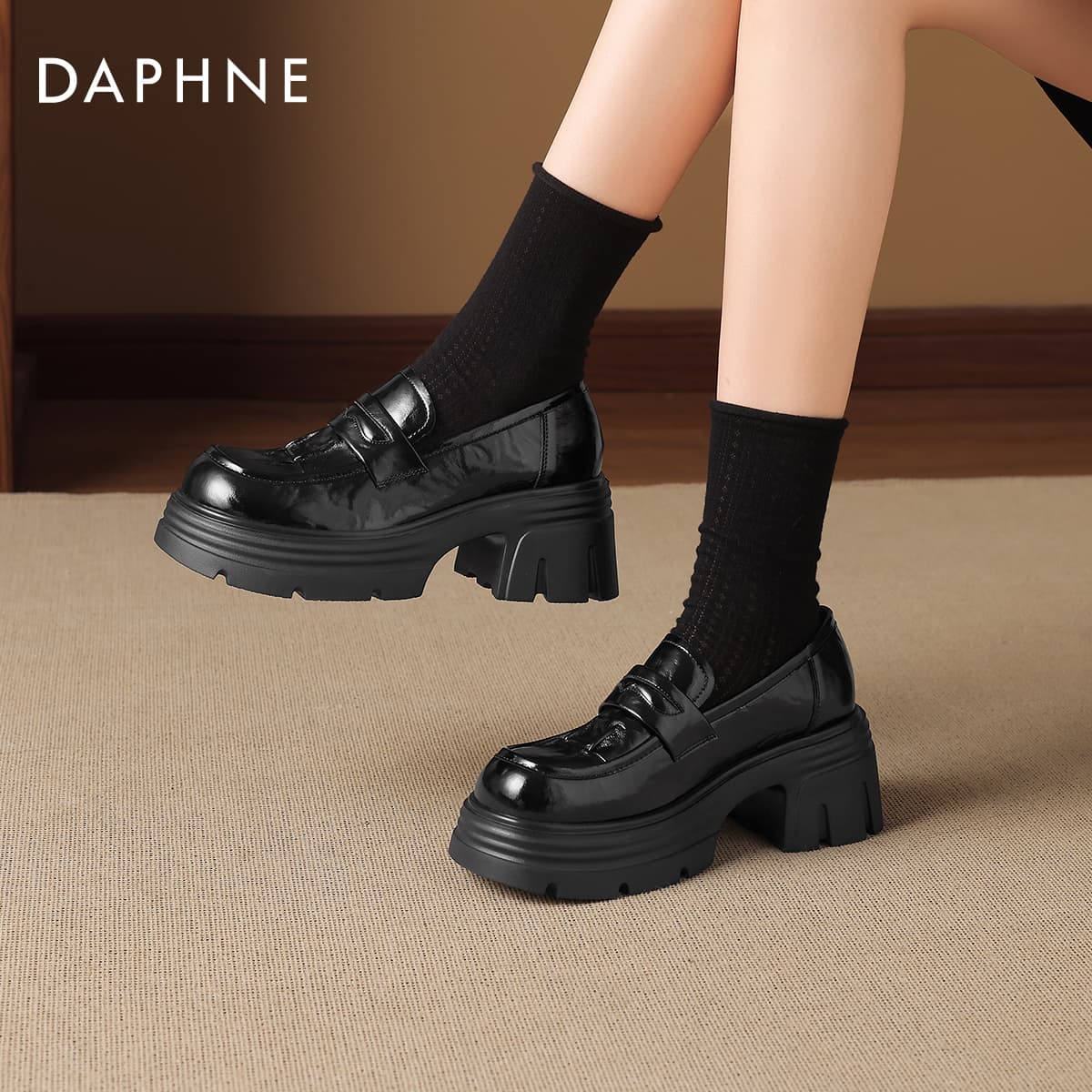 Лоферы DAPHNE Лоферы Low Топ Черный Женские - изображение 7