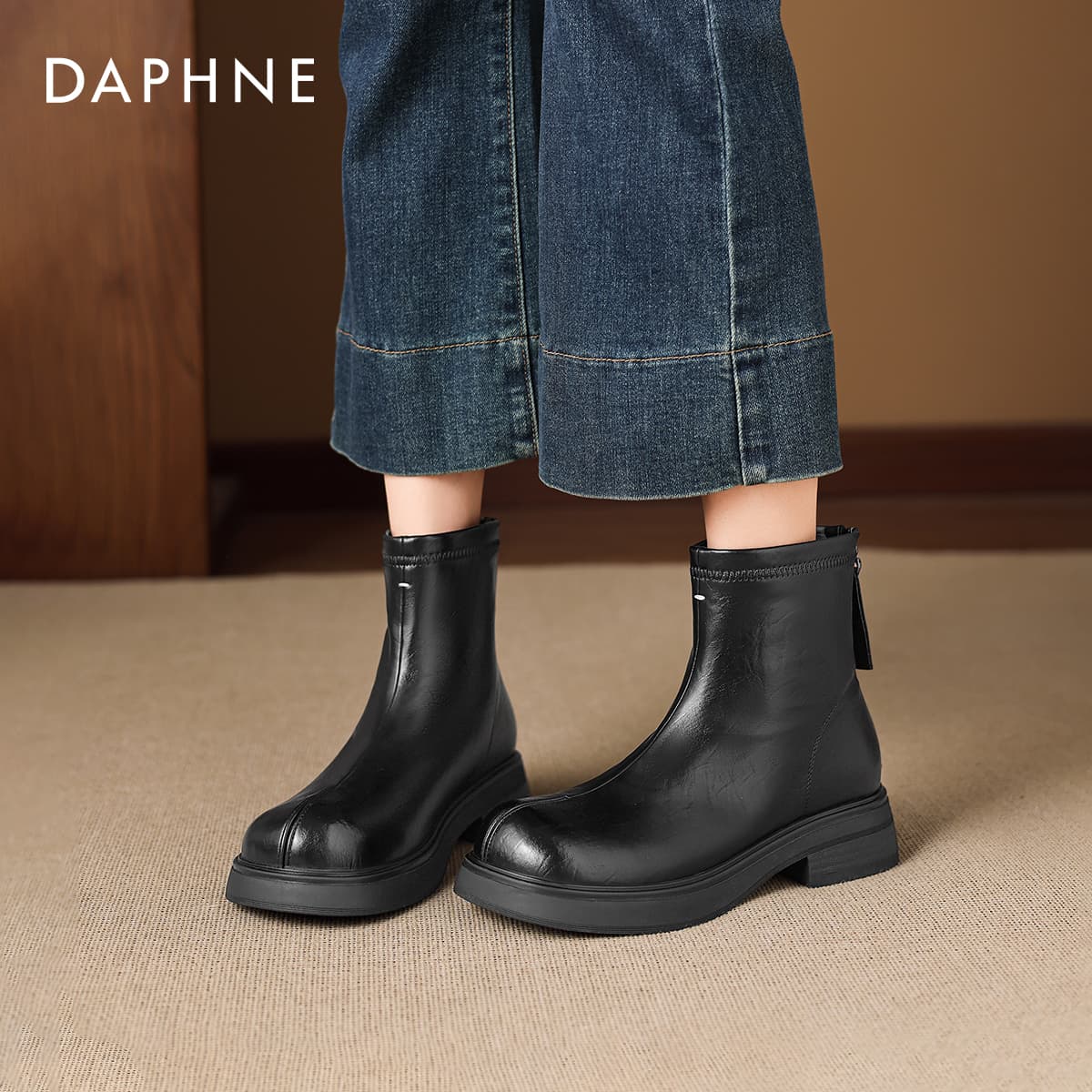 Сапоги DAPHNE Ботильоны Черный Женские - изображение 7