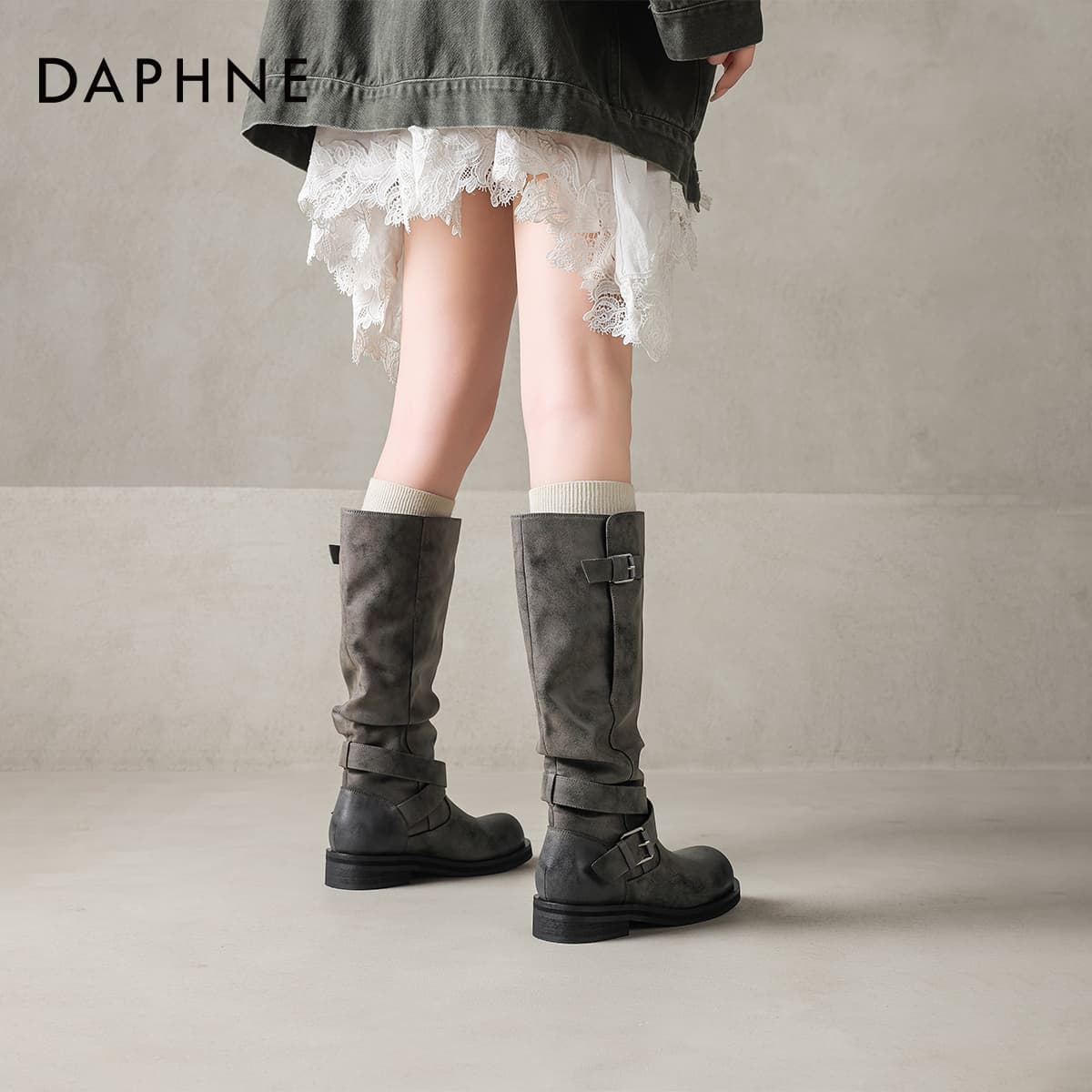 Ботинки DAPHNE Колено High Ботинки Женские - изображение 6
