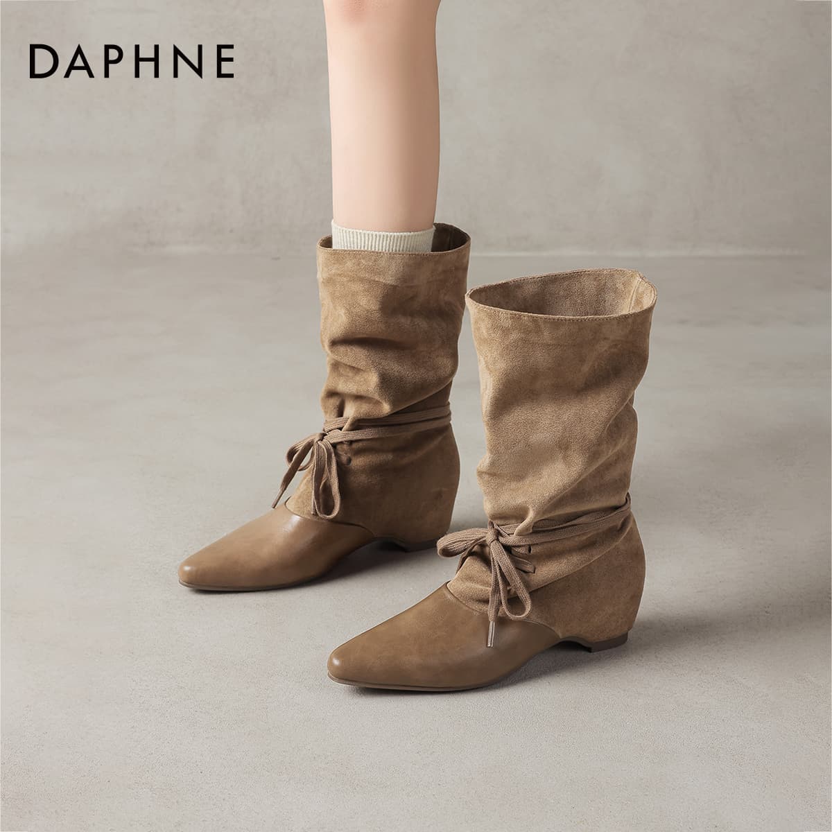 Сапоги DAPHNE Ботильоны Песок Женские - изображение 5