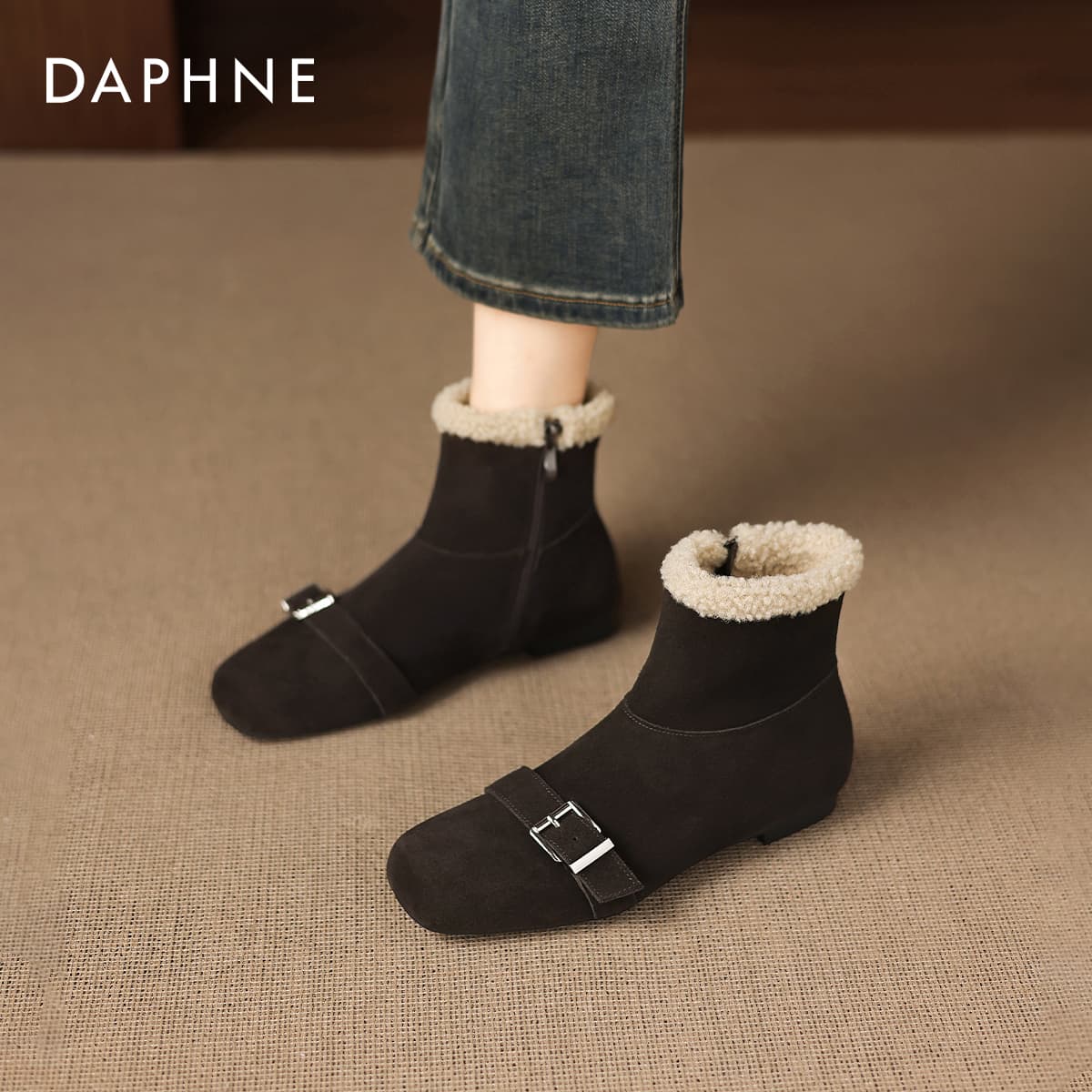 Ботинки зимние Daphne Спилок коровья 11,5 см Сноубутсы Женские - изображение 7
