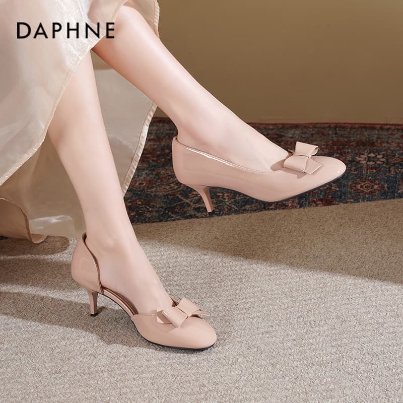 Туфли DAPHNE Высокие каблуки цвет nude женские - изображение 4